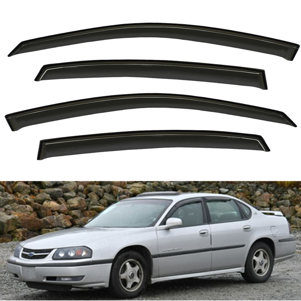 4Pcs Side Window Wind Deflector Window Visor for 2000 - 2005 Chevrolet Impala