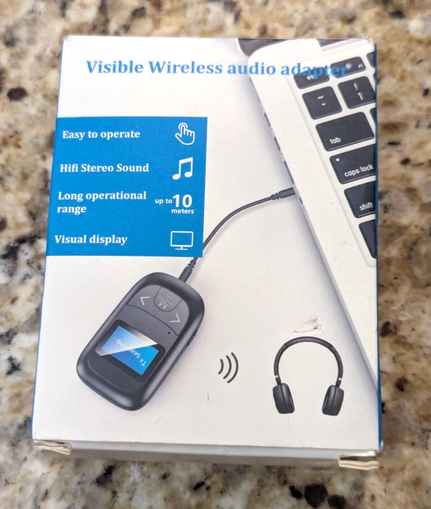 Visible Wireless Audio Adapter Bluetooth Brand New Open Box,