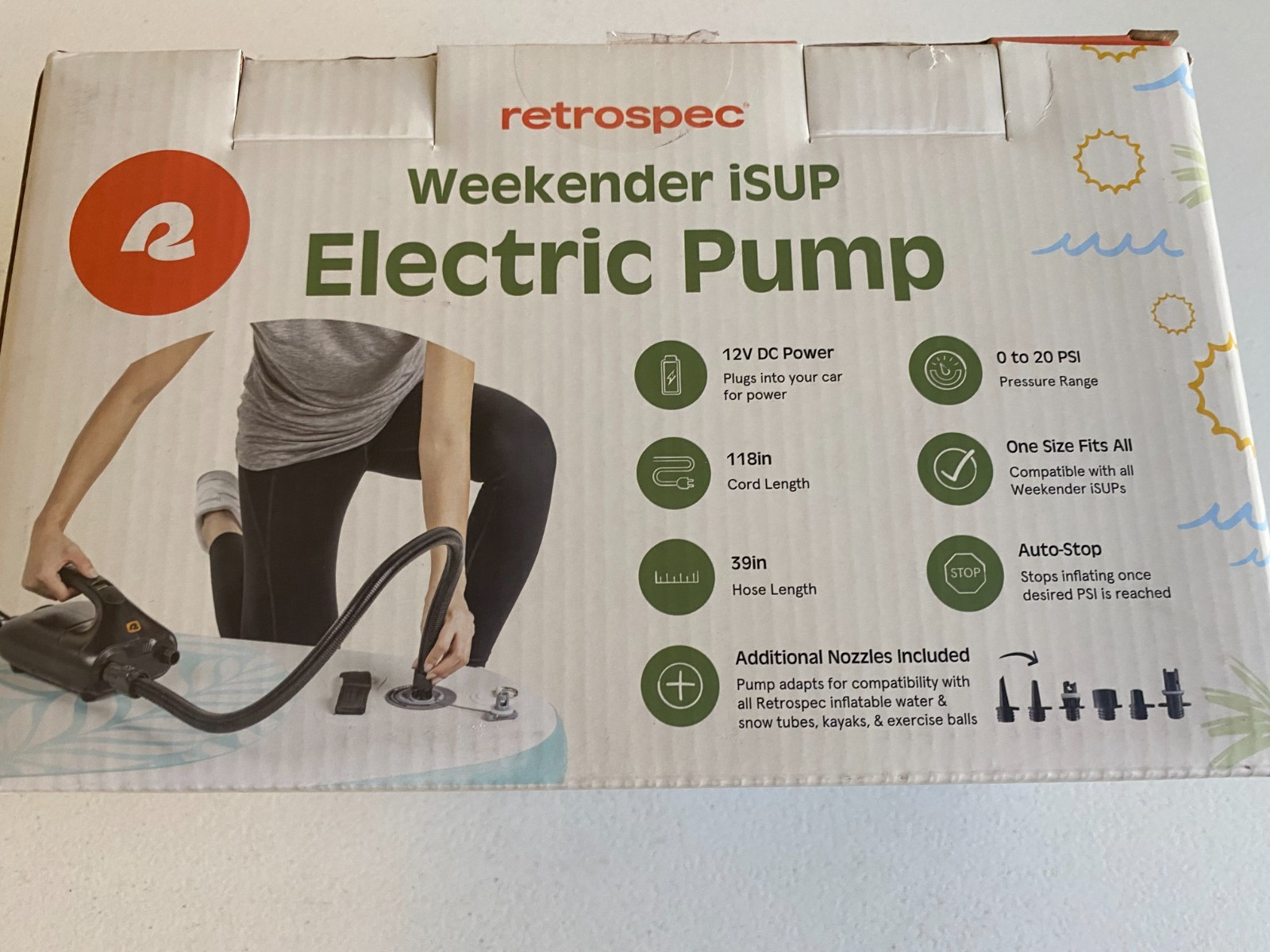 RETROSPEC Weekender iSUP Paddle Electric Pump