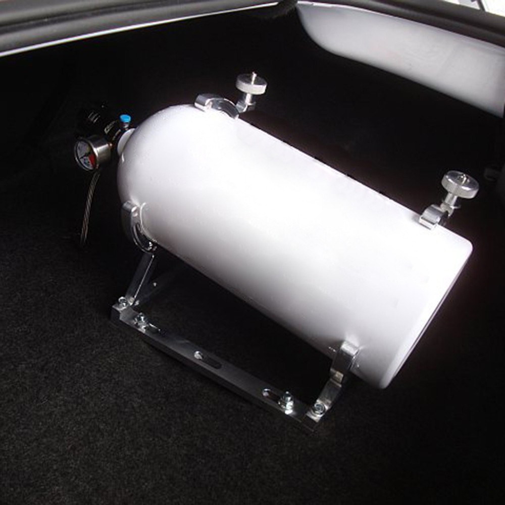 7" Nitrous Oxide Single Bottle Bracket Aluminum Anodized Mount Bracket Kit