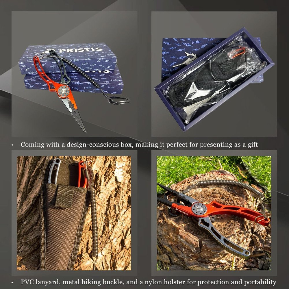 UTA II Fishing Pliers, Multi-Function Split Ring Plier Gear, Saltwater Resistant