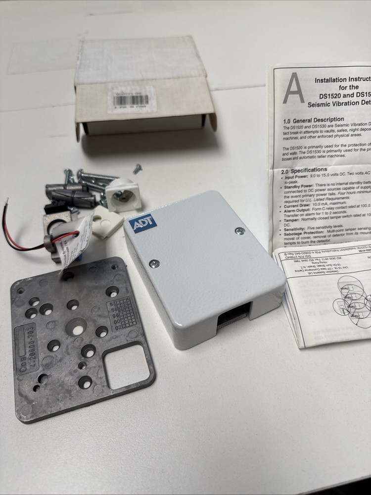 Detection Systems DS 1520 Vault Vibration Detector / Sensor for ATM/Vault/Safe