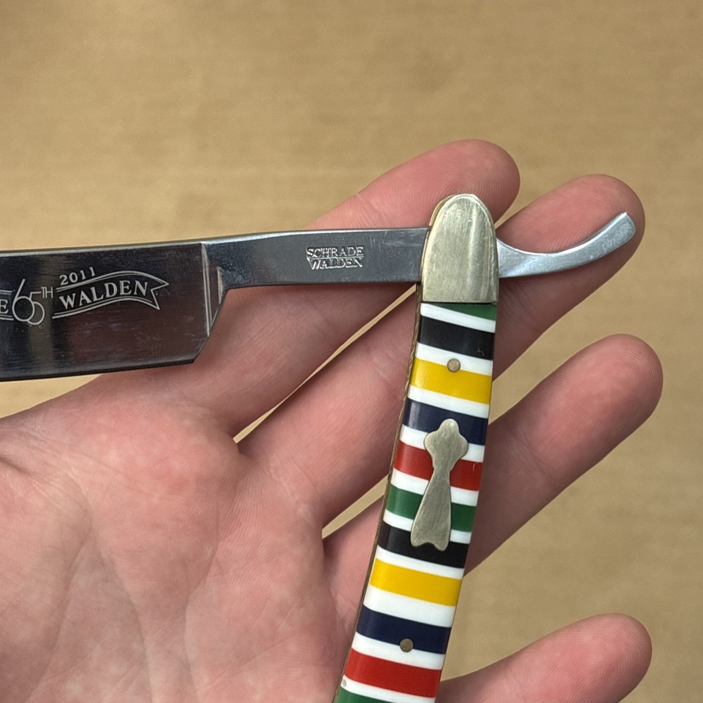 Schrade Walden 65th 2011 Razor Blade Candy Stripe