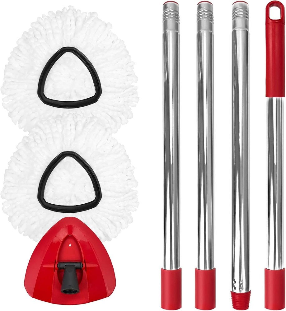 Spin Mop Replacement Set for O-Ceda EasyWring 1-Tank System, Includes 2 Mop H...