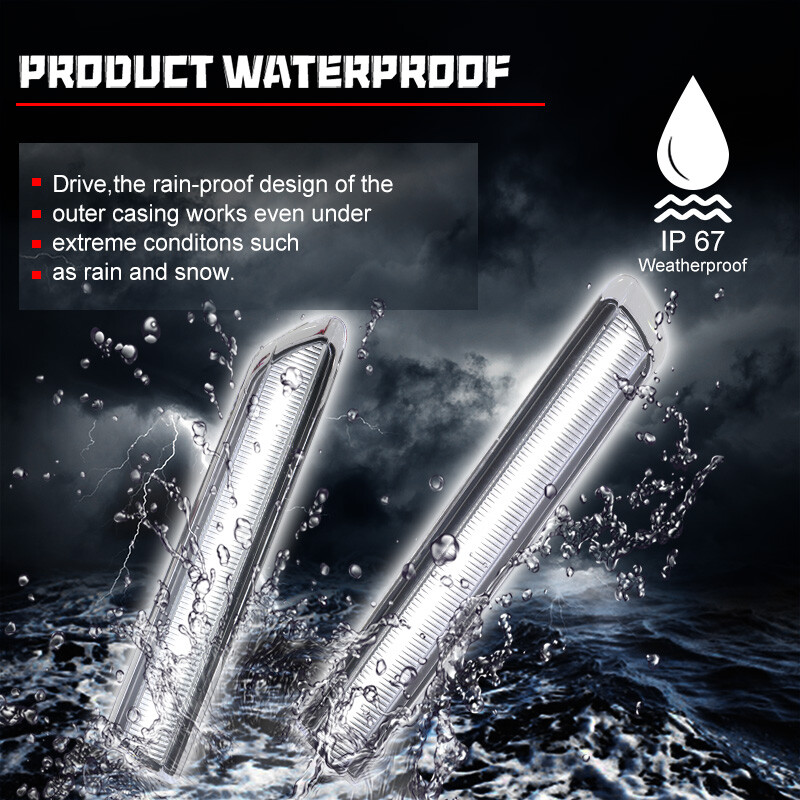 For 2004-2008 Acura TL Clear Front+Rear White LED Side Marker Lights Lamps 4PCS