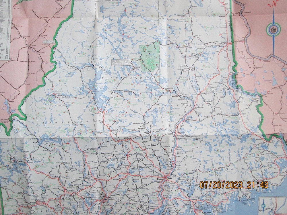 Maine official highway map 1952
