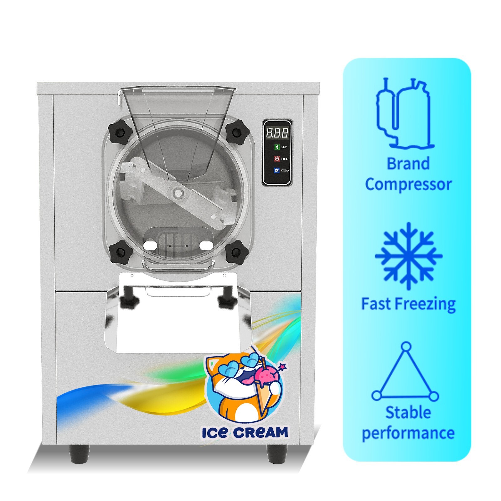 Kolice Commercial Tabletop Gelato Hard ice Cream Machine 4 gal/hour