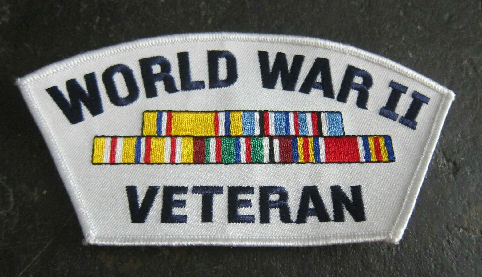 World War II - Veteran Ribbons Hat Patch White USN Navy