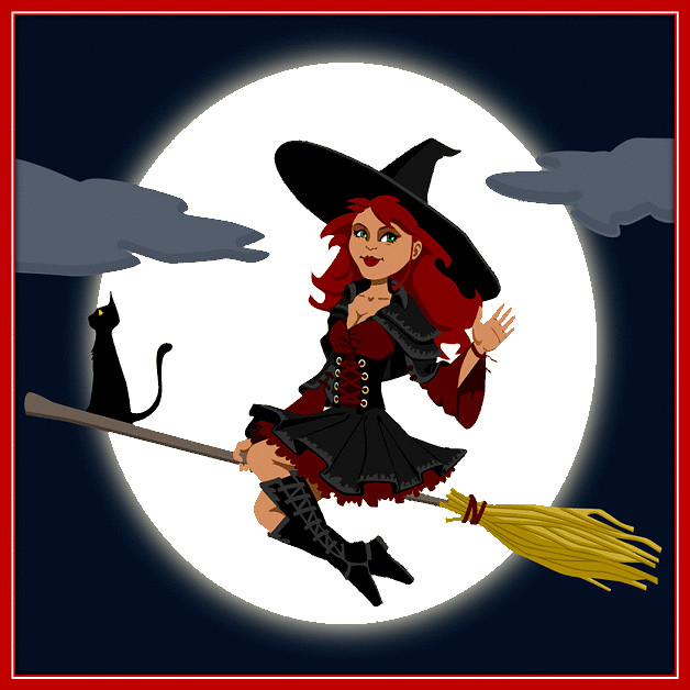 30 Custom Cute Witch Personalized Address Labels