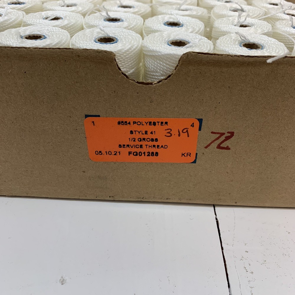 Polyester Style 41 Service Thread 1/2 Gross 72 Spools