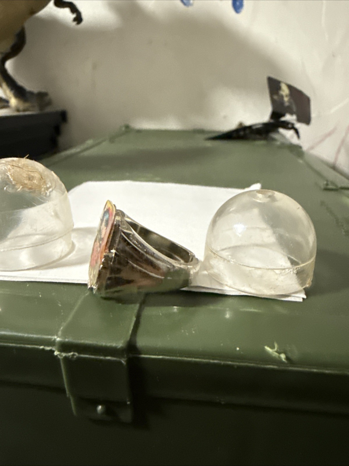 Vintage 1960's Vari-Vue Batman Robin Riddler Plastic Flicker Ring