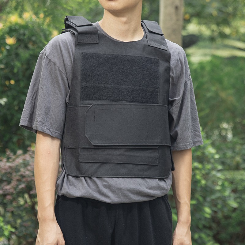 Body Bulletproof Vest Front Back Plates Armor Tactical Jacket Guard Security Kit
