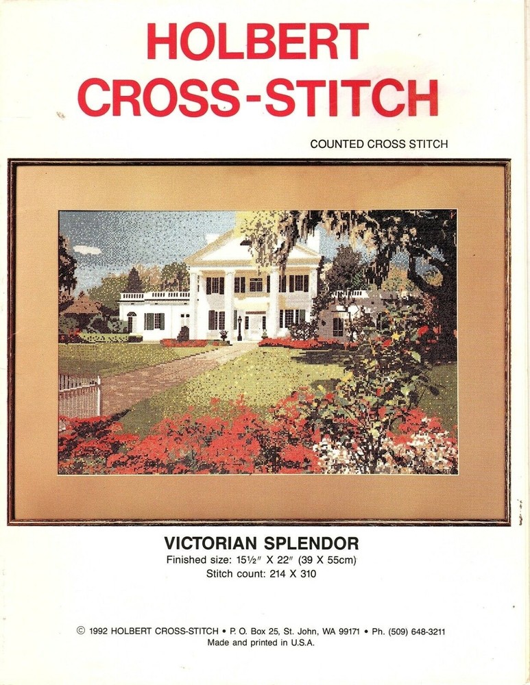 Victorian Splendor Vintage Counted Cross Stitch Pattern Leaflet 1992