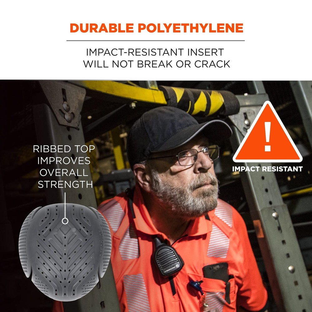 Next Generation Charcoal Bump Cap Insert Enhanced Breathability Impact Protect