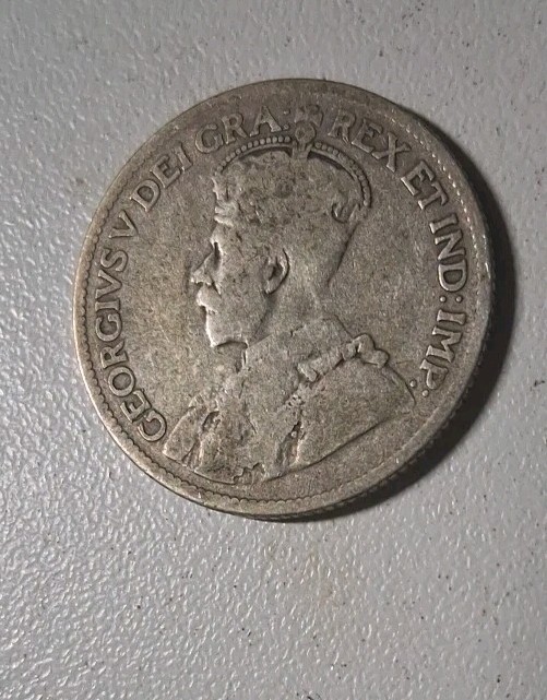 1928 Canada Silver 25 Cents