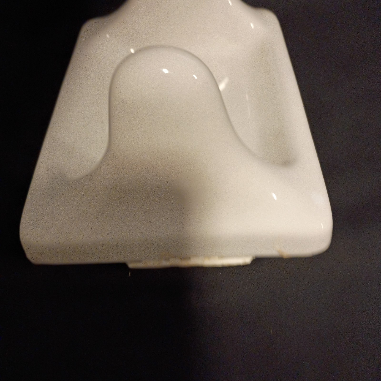 Vintage White Ceramic Toilet Paper Holder Bathroom Wall Mounted MCM M-108