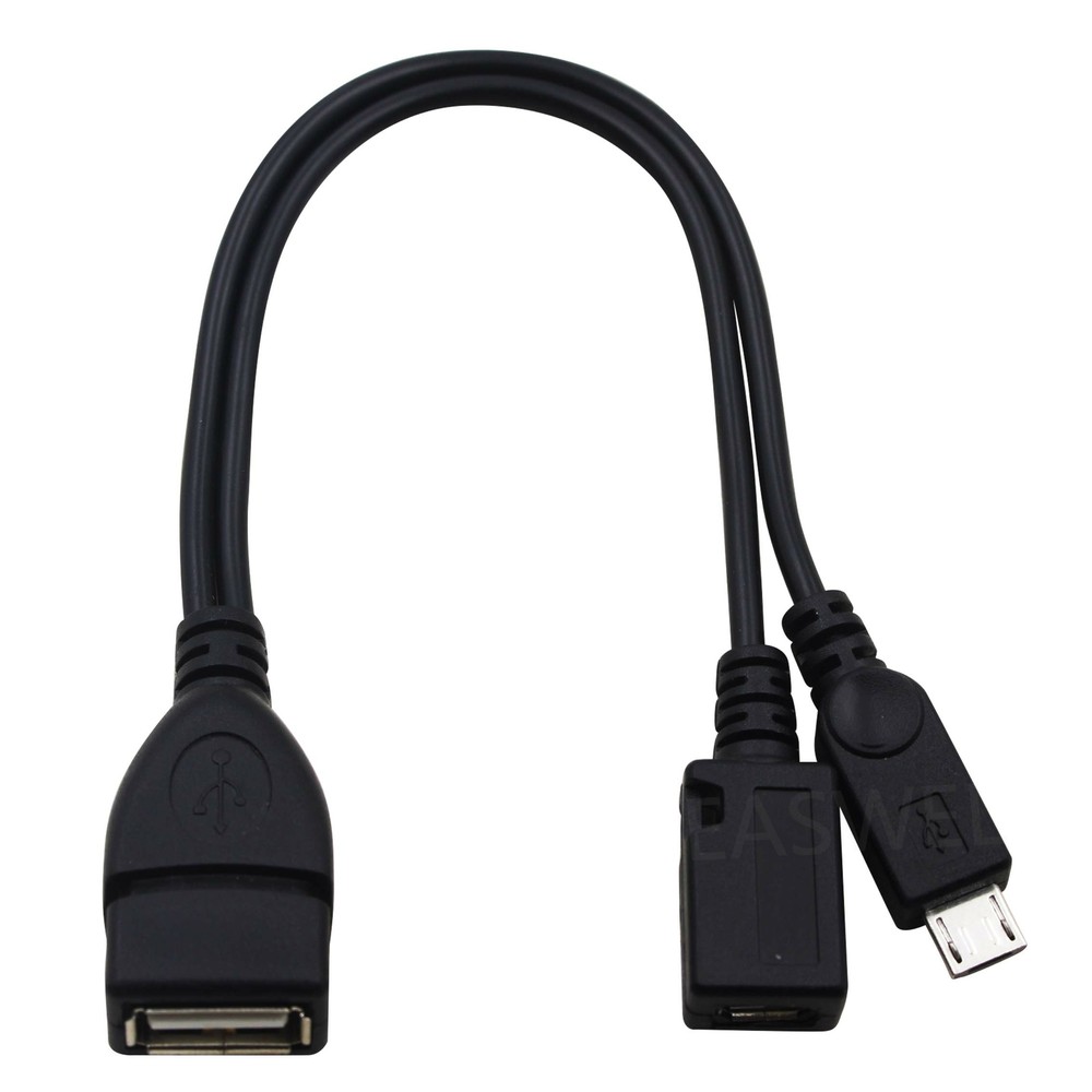 Flexo USB Y Splitter Micro USB Male To Micro USB Female Host OTG Adapter Cable