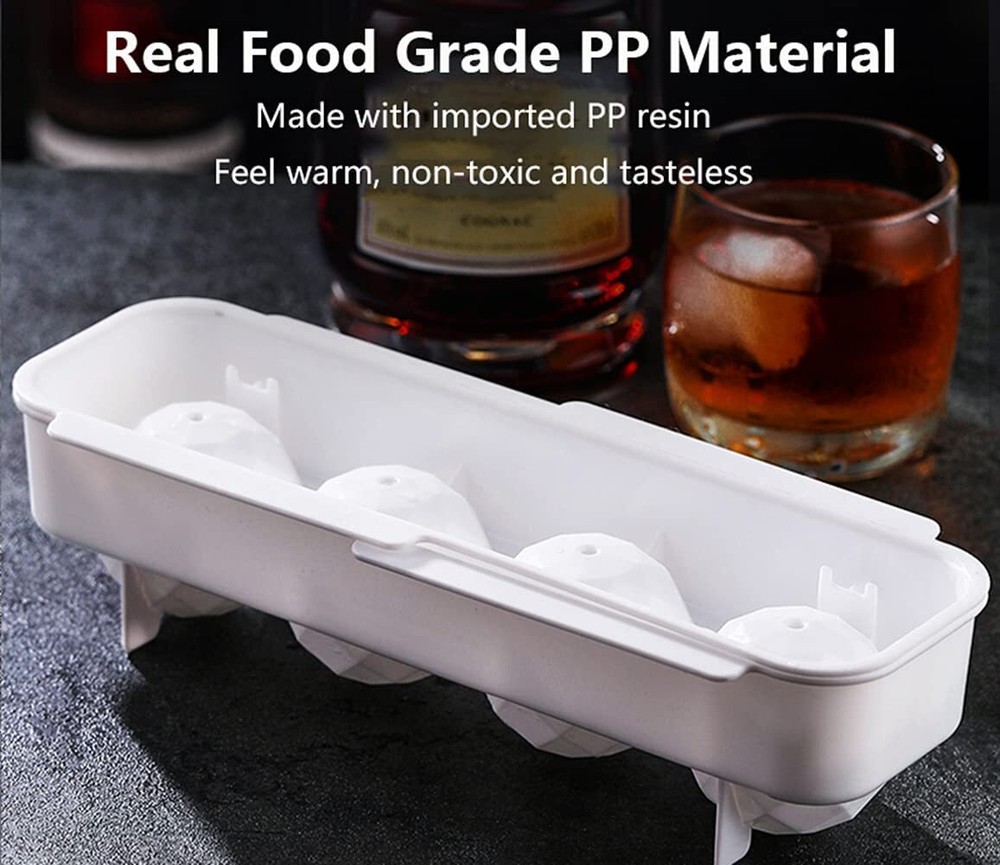 4 Grid Large Ice Ball Mold Cube One Tray- B6