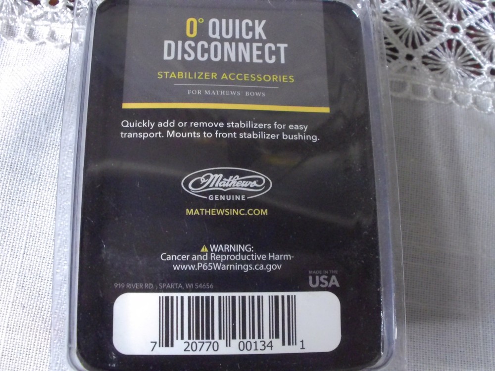 Mathews 0 Degree Quick Disconnect Front Stabilizer Mount