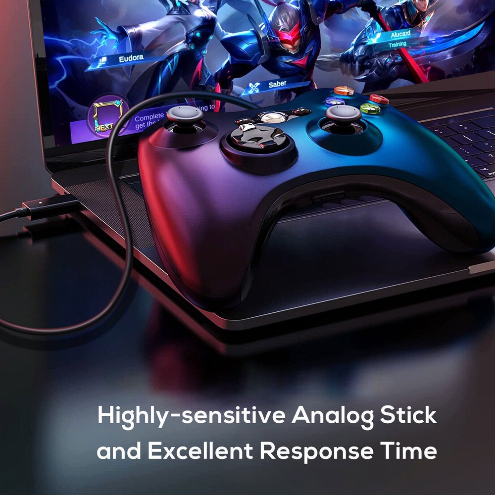 Wired PC Controller for Xbox 360, Game Controller for Steam PC Xbox 360 Slim