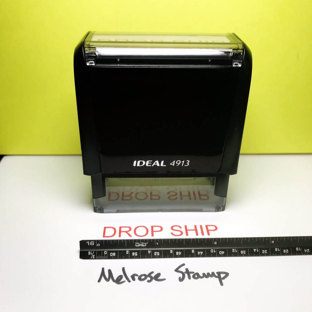 Drop Ship Rubber Stamp Red Ink Self Inking Ideal 4913