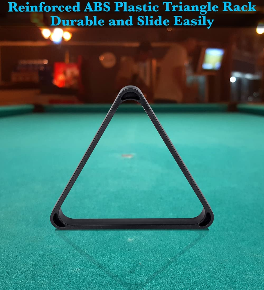 Billiard Pool Balls with Triangle Ball Rack Cue Chalks Pool Table Accessories