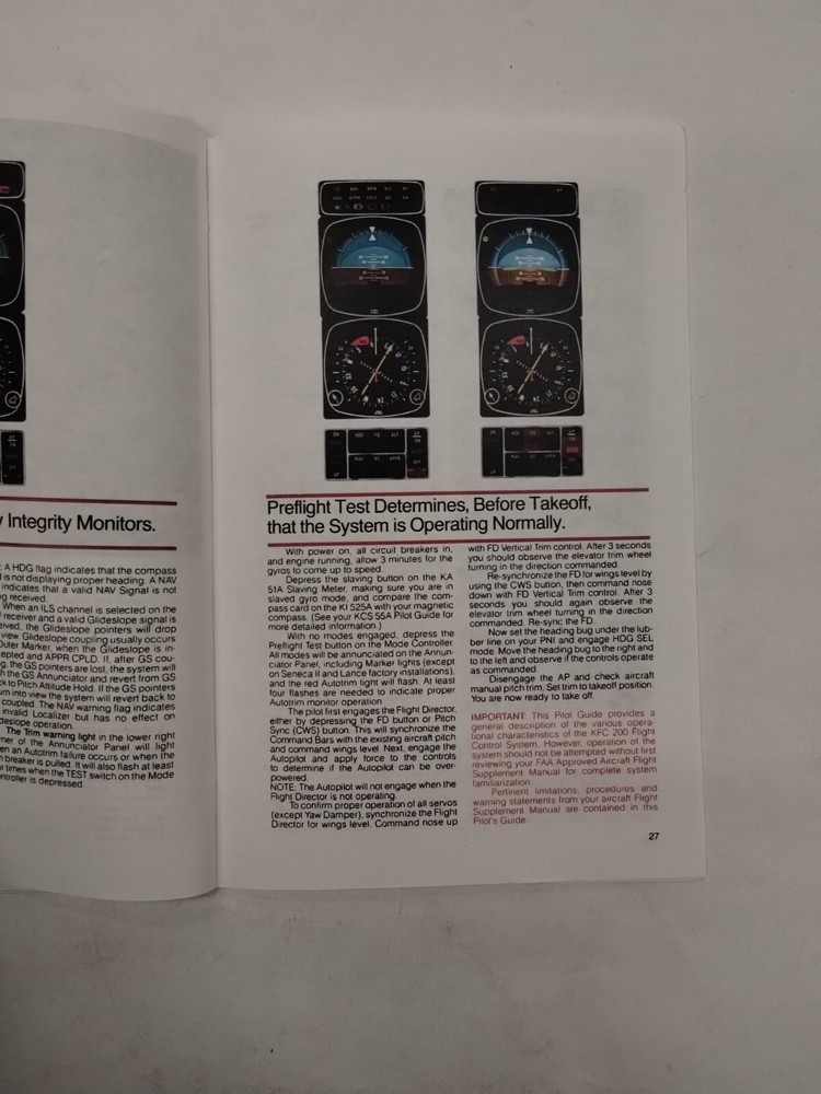 King KAP/KFC 200 Flight Control Systems Pilots Guide -Reproduction