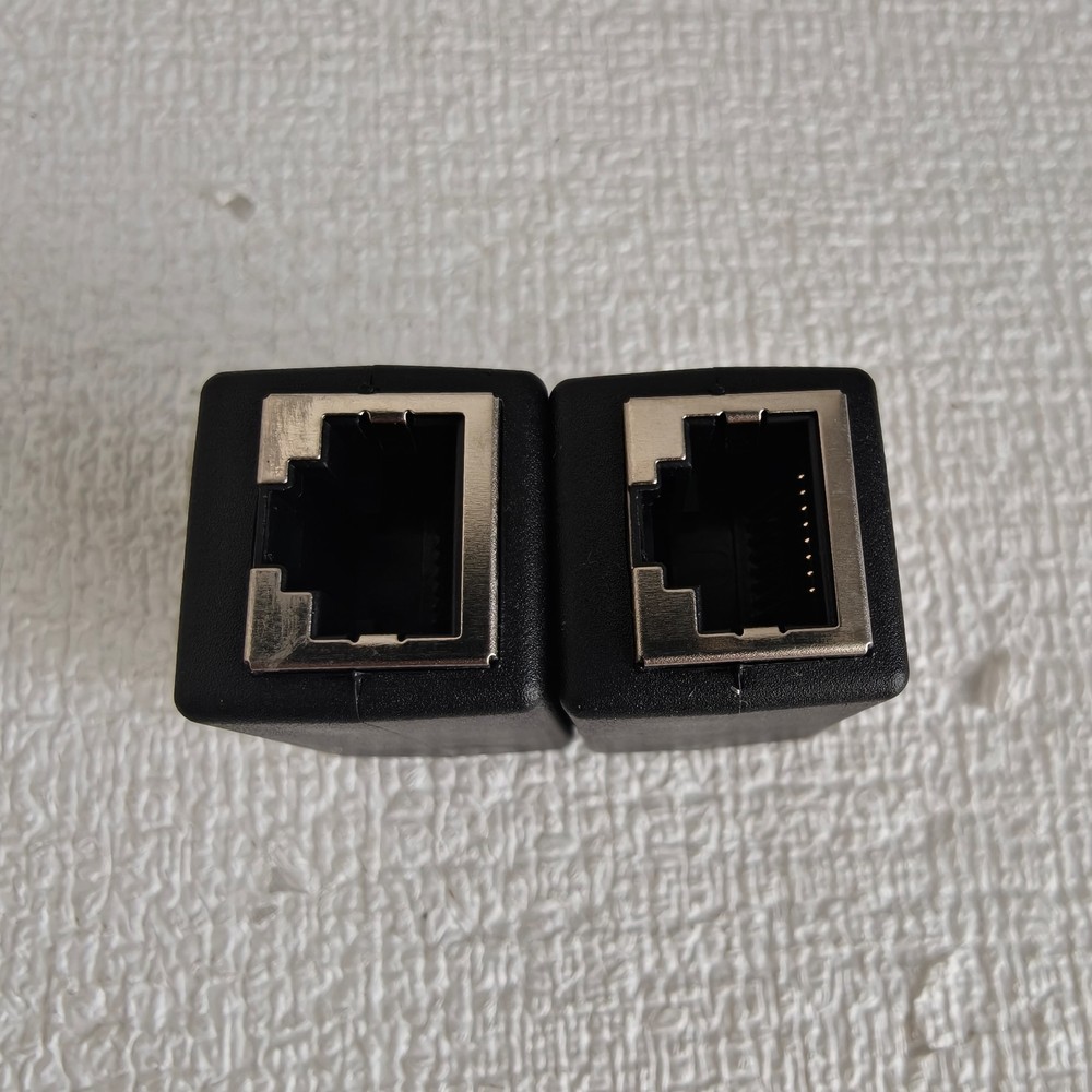 2pcs RJ45 Inline Coupler Cat7/Cat6 Ethernet Network Cable Extender Connector
