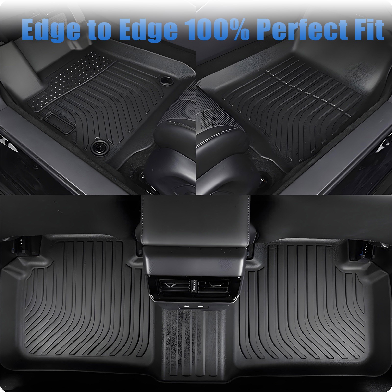 TPE Front & Rear Floor Mats / Trunk Cargo Liners Set For 2013-2019 Ford Escape