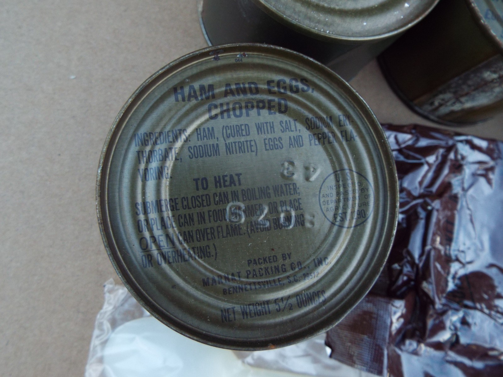 Vietnam War (MCI) Meal Combat Individual Ration Canned Food B-3 Unit Turkey Loaf