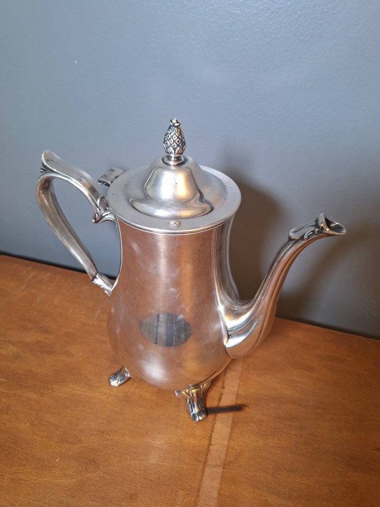 vintage silver-plated teapot made by L.S. Co