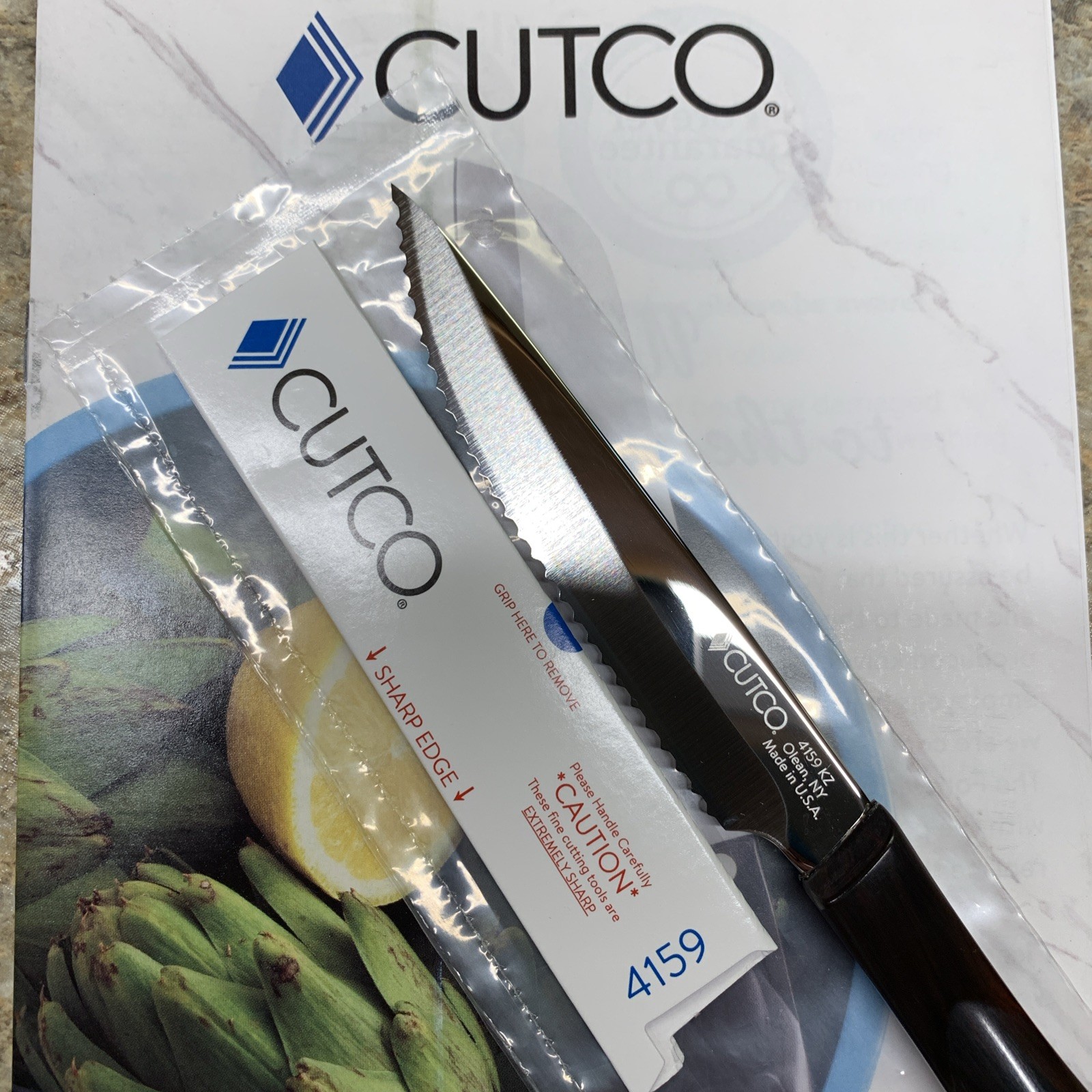 New Style CUTCO 4159 Gourmet Table Steak Knife Pointy DD Edge Black/Classic Qty
