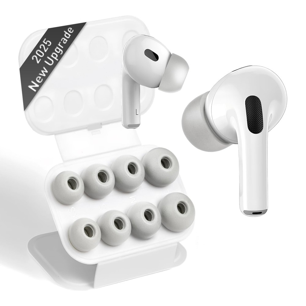 Vsagier Memory Foam Replacement Airpods Pro 1st/2nd, 4- - Gray