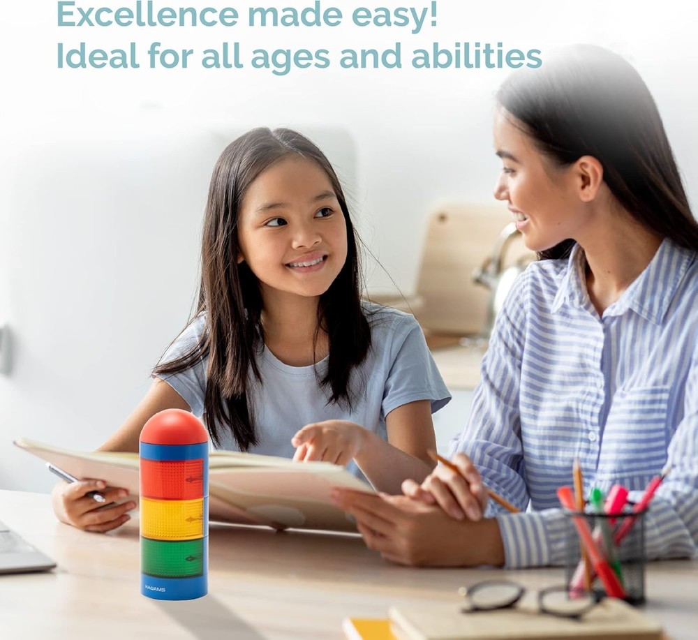 Child-Friendly Visual Timer - Traffic Light Design with Adjustable Volume