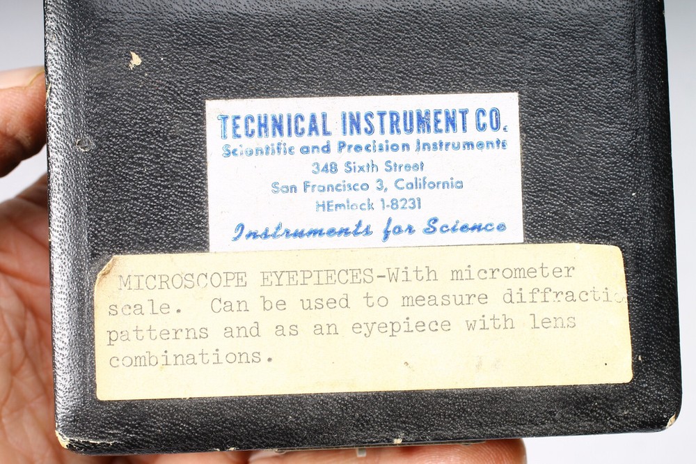 TECHNICAL INSTRUMENTS CO. 12.5X 7/8" MICROSCOPE EYEPIECE W MICOMETER ADJUSTMENT