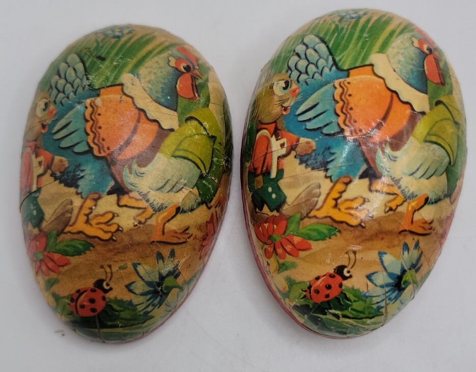 West German Easter Egg Candy Container 3" Vintage.