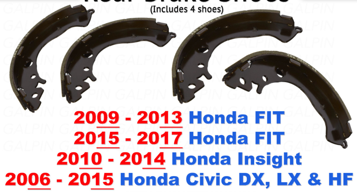 🔥 Genuine OEM Honda Civic Rear Brake Shoes Set 2006 - 2015 Fit Insight 🔥