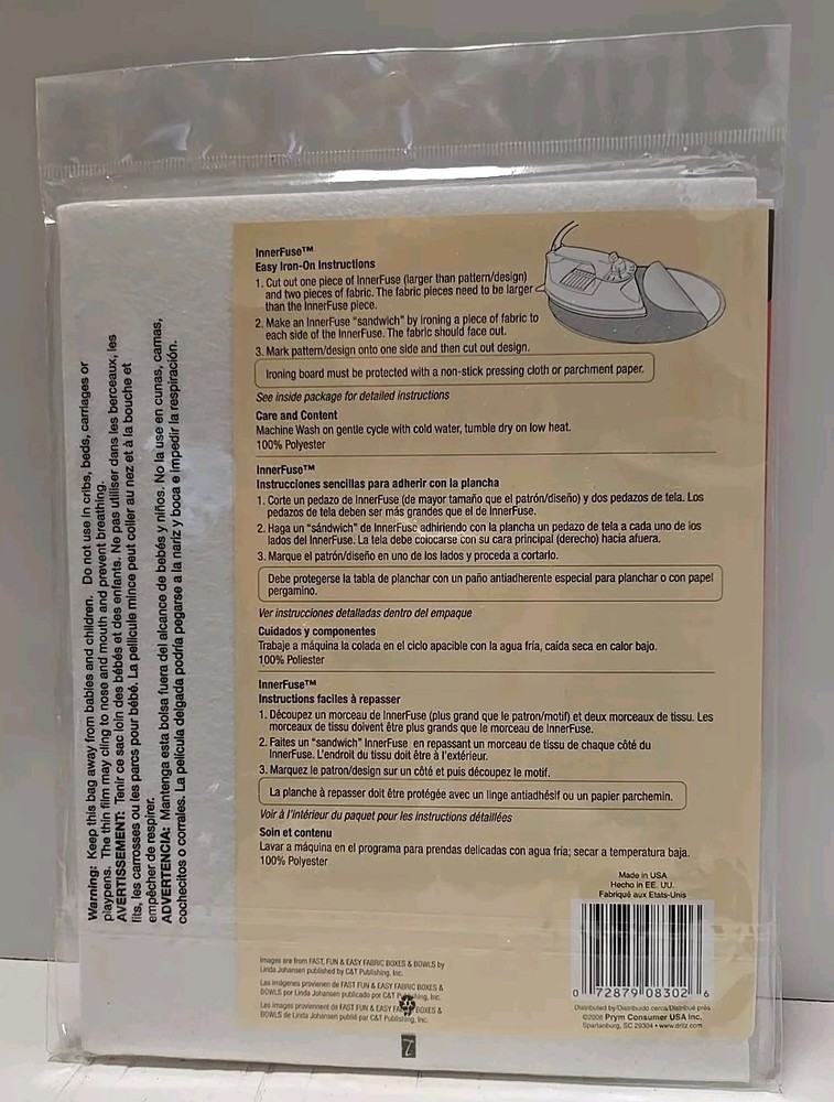 Dritz InnerFuse Double-Sided Stiff Fusible Interfacing NEW