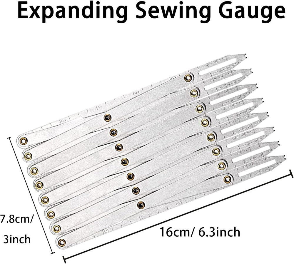 Aluminum Expanding Sewing Gauge Button Guide Equal Space Expandable Sewing Tools