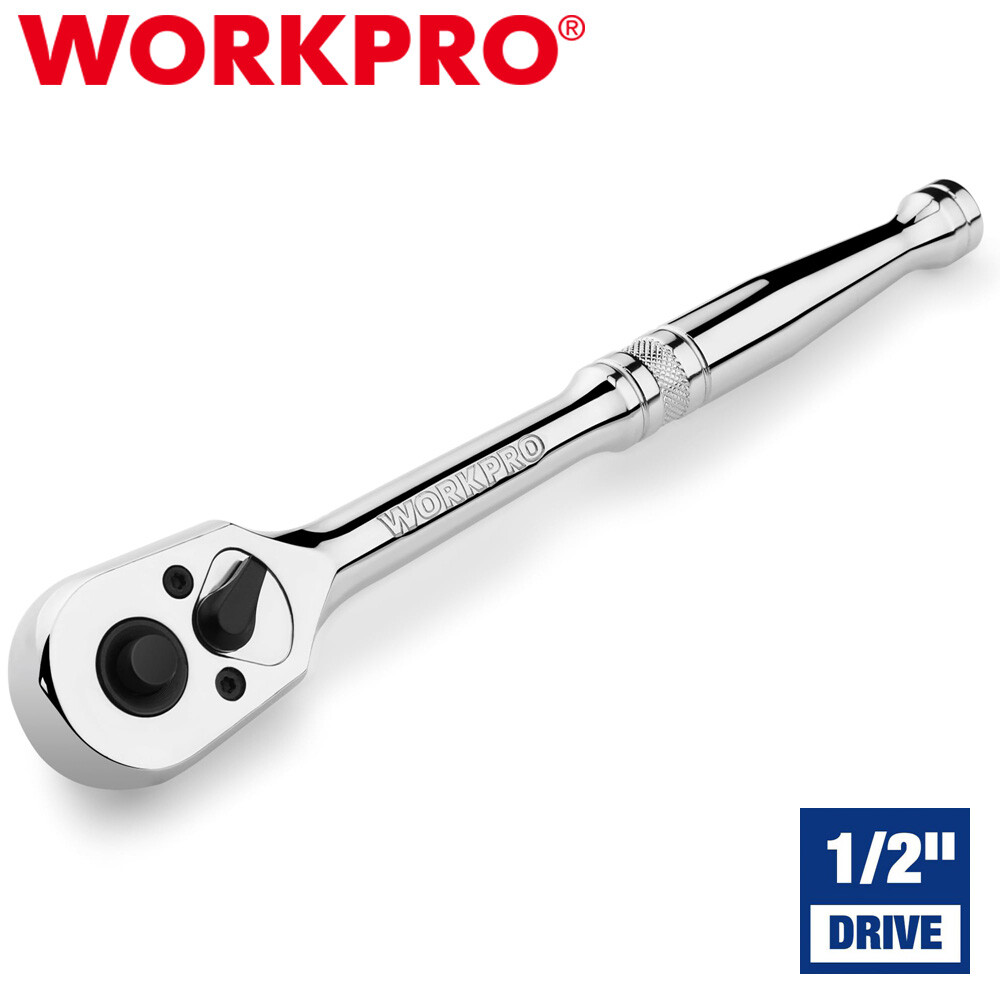 WORKPRO 1/2" Drive Ratchet Handle Quick-Release Reversible Ratchet Sets 72-Tooth