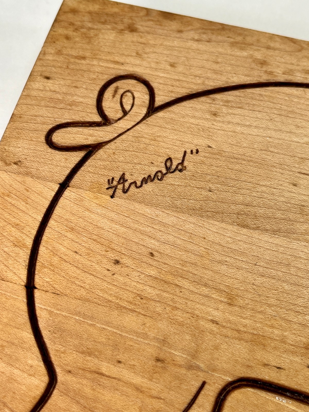 Vintage MOOR MAN'S Pig Wood Cutting Board Advertising Farm - Tylan