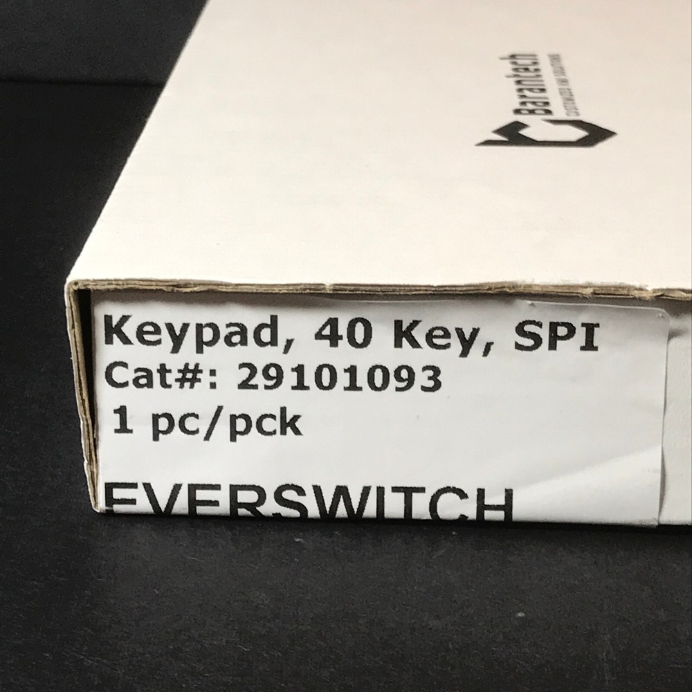 Barantech Everswitch 40 Key Alphanumeric Keypad SPI 29101093 Piezo Aluminum NEW