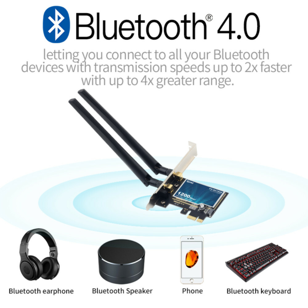 Dual Band PCI-E WiFi Adapter Desktop PC PCI-E Wireless-AC Network Bluetooth Card