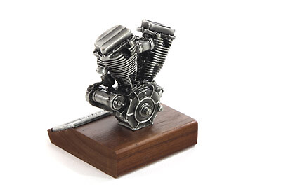 Harley Panhead Motor Model Shelf Display
