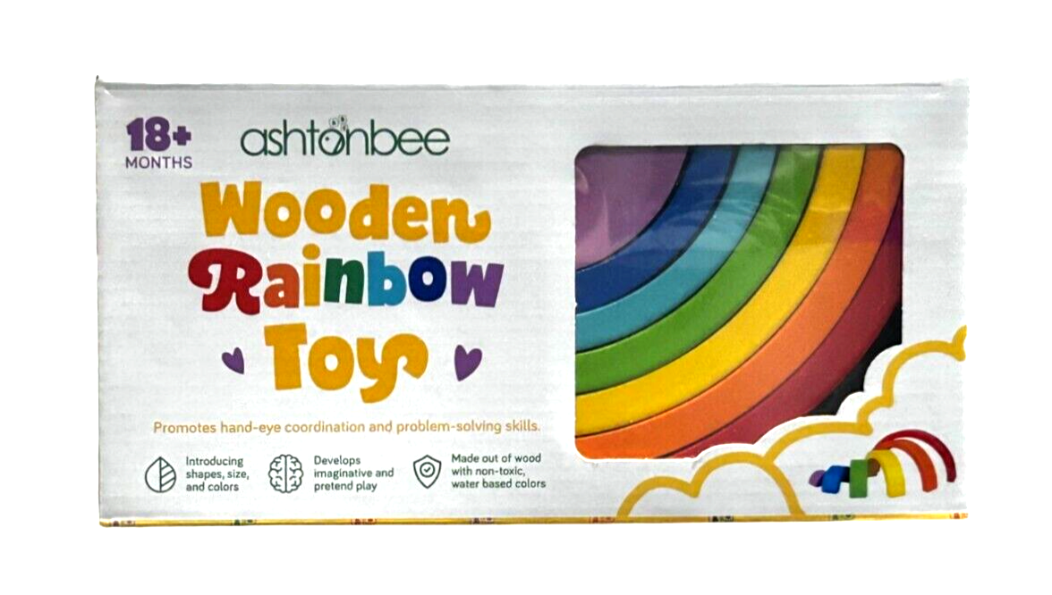 Wooden Rainbow Stacking Toy