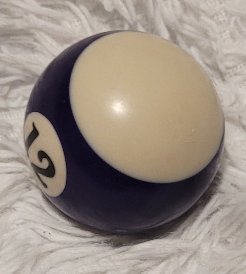 Number 12 purple stripe pool ball replacement