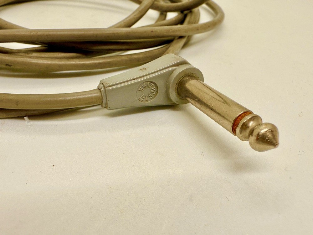 Vintage 1960's Switchcraft 1/4" Right-Angle 10ft Instrument Cable -Case Candy