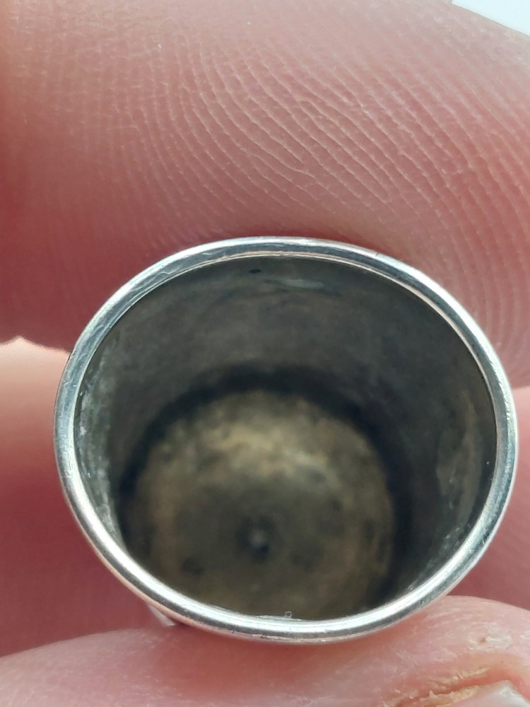 vintage sterling silver thimble chester