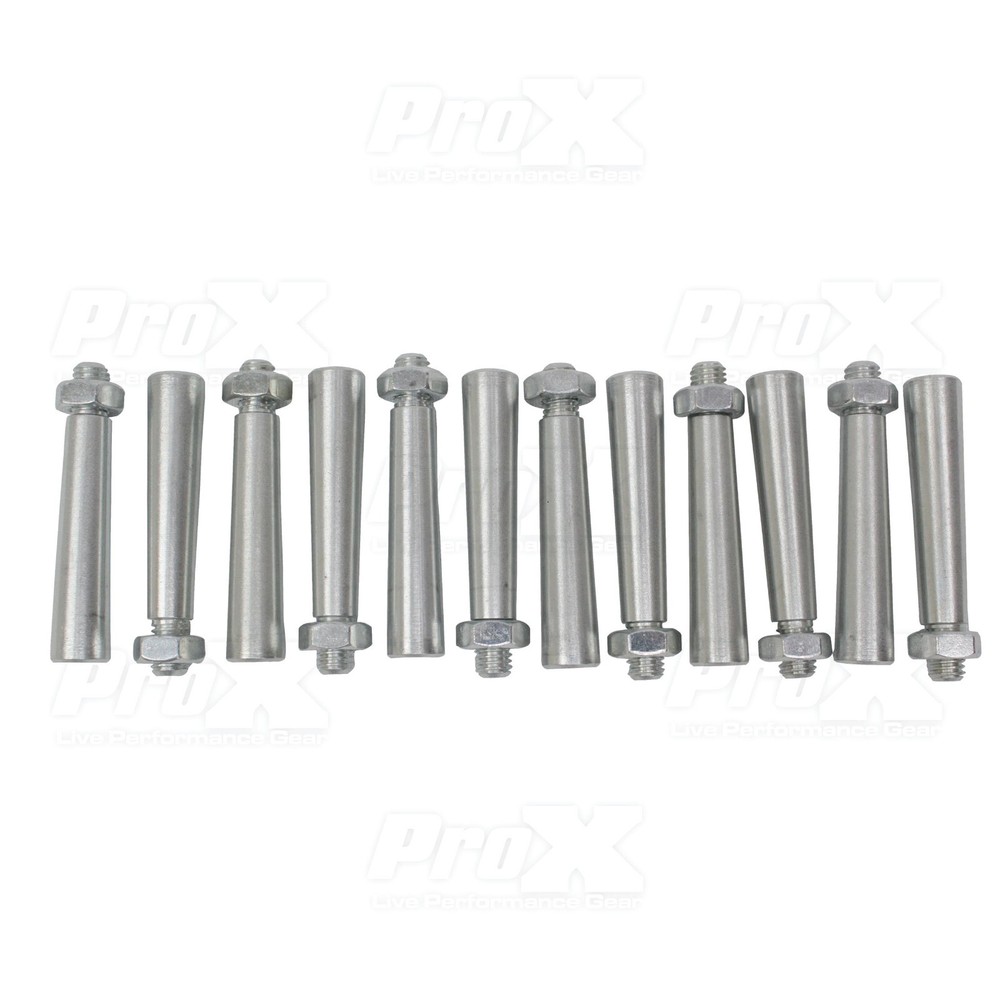 12 Pack Prox Tapered Shear Pin With Threaded Tip And Nut For Conical Coupler