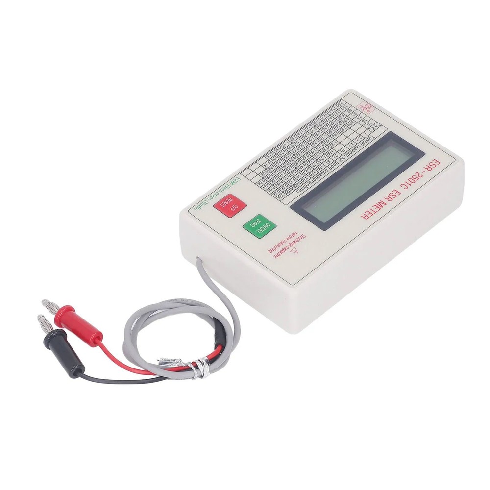 New ABS Handheld ESR DCR Capacitor Tester High Accuracy Capacitance Meter
